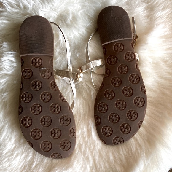 Tory Burch Ali Thong Leather Bleach Sandals size 8 - Picture 2 of 5